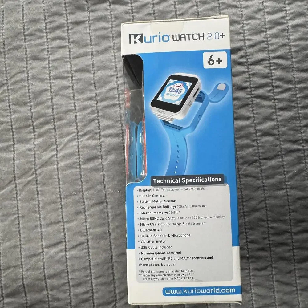 NEW Kurio Watch‎ 2.0+ Blue Kids Smart Watch Bluetooth Camera Apps Messaging